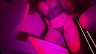 I Fuck BigTits stepsister after graduation from school in the toilet and cum on her Big Boobs
