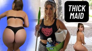Casting Curvy: My Thick Maid Cleans Naked For A Good Review