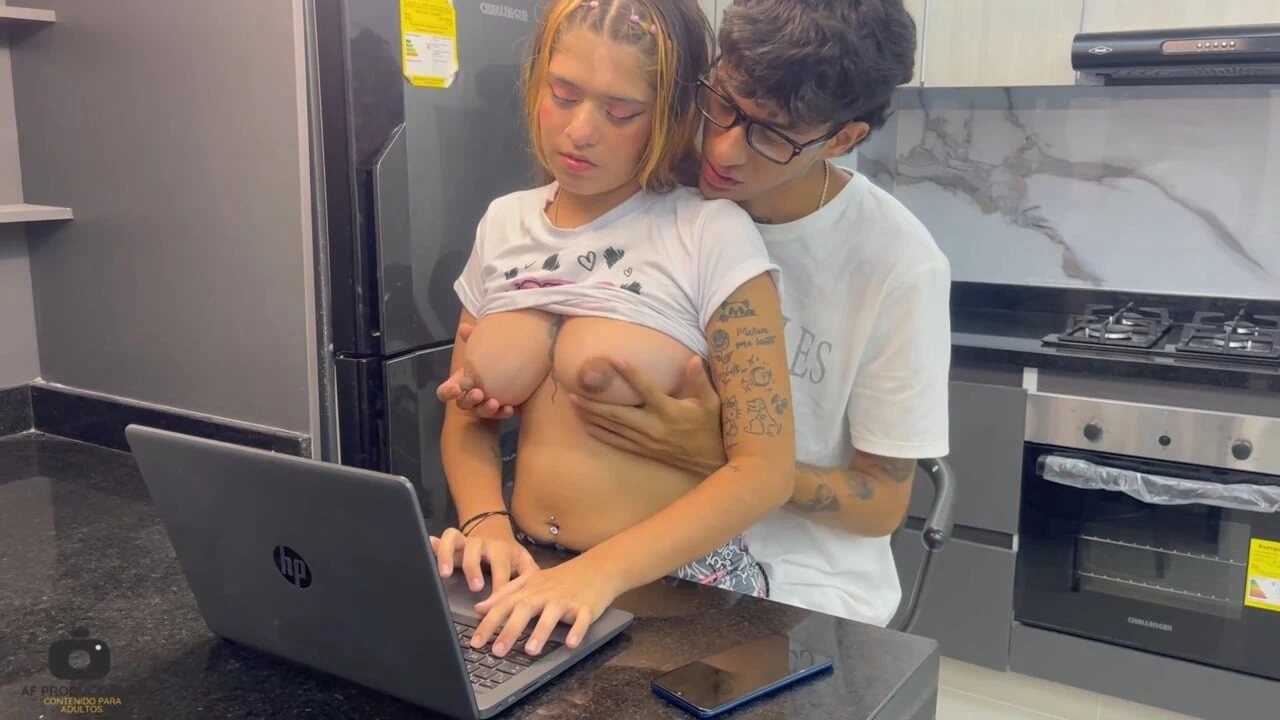I help my stepsister with her homework and she pays me with a nice fuck