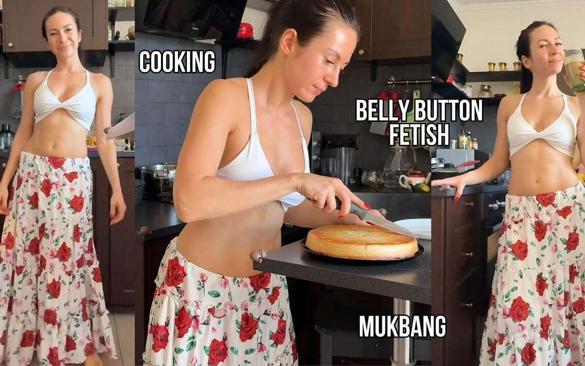 Cooking, Mukbang & Belly Button Tease