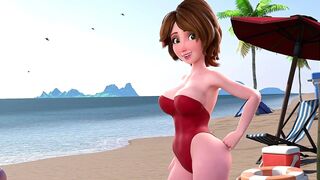 Sex on the Beach with Aunty Cass (Exclusive 3D Anime Porn) Eng Sub, Ultra Quality