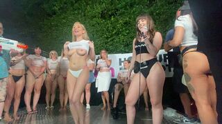 Bang! Wet T-Shirt Contest at PornCrush Pool Party with Blake Blossom, Summer Vixen, Rissa May