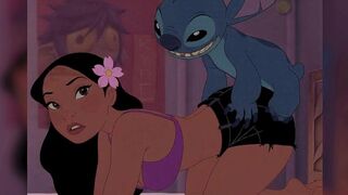 Nani Lilo and Stitch Hentai Motel Room Ass Up Anal Lovemaking with Adult Stitch Nani De Quatro Anal Sex on Bed with Nani Motel Sex Curvy Brunette