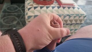 risky public masturbation while date is in the shower
