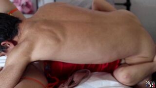 2512_French Amateur Fuck in Satin Clothes and Lingerie