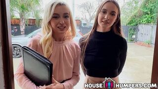 Lexi Lore & Hazel Moore Real Estate Agents Threesome Homeowner Facial