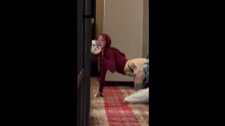 Getting pussy ate from the back before dinner