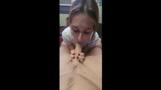Amazing blowjob that has me rock solid