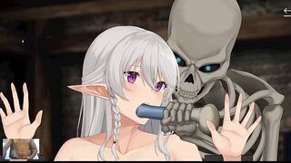 CUTE ELVEN GIRL FUCKED BY A SKELLETON - ESCAPE DUNGEON 2
