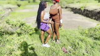 POV OUTDOORS:Random Lesbian Encounter on an Evening Walk… Watch Till the End /Hanifasexy