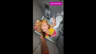 airport bathroom masturbation / Clandestine public fingering