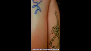 Tattooed Babe Self Tattoo POV Real Needle Play | Highest Tip Wins Next Design