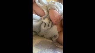 So cute and sexy girl playing in bed