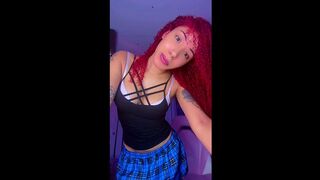 Solo dildo fucking Ebony