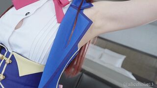 【Casting Couch / 3 Rounds】Vtuber Cosplaying Right Before the Live Show A Famous Streamer Cosplayer’s Full-Body “Service” Session【aliceholic13】