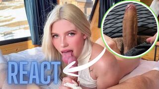 React: Mt Everest trip turns into hot sex. Big tits step-sister wants cum