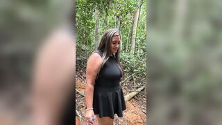 Freshly sweaty runner girl fucks stranger on the road