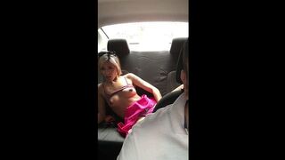 Hot Latinas masturbate in my car and ride cock