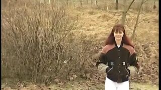 Cute redhead teen shows her body at the casting