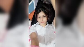 18-year-old College Girl Touches Her Vagina in Her Room