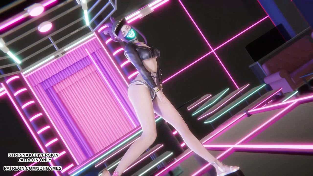 MMD HWASA - NA - Akali Sexy Kpop Dance League of Legends Hentai Uncensored 4K 60FPS