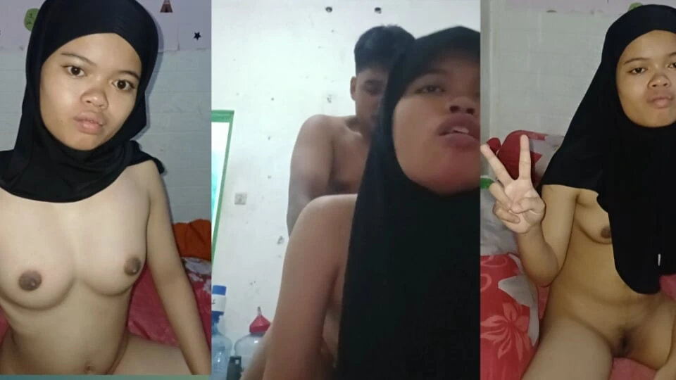 The charm of an Asian 18-year-old hijab girl