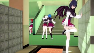 Rias watch Akeno Fucking and Xenovia & Koneko Lesbian Sex - DXD NTR Madness Series