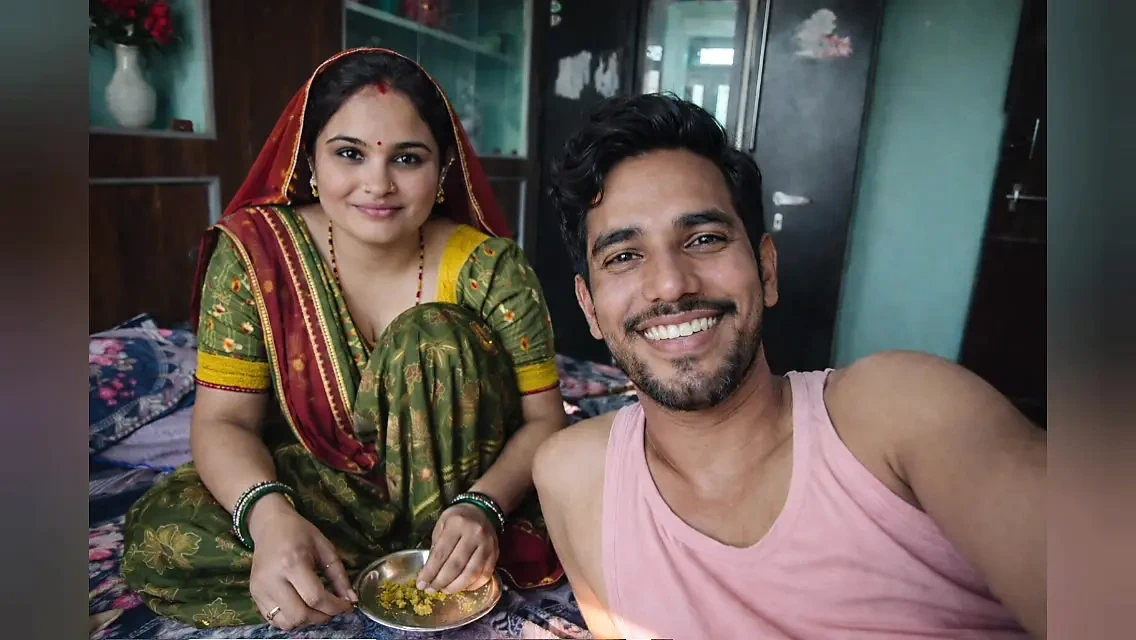 Village Newly Married Indian with Girlfriend hot Video