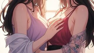 AI Generated Kissing Cartoon content, Uncensored video of 18 Year old Anime Girl, 3D Porn Cartoon on closeup by Kiidzy Animates