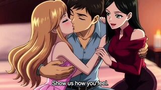 My stepbrother fucked me and my friend alone at home