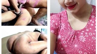 Desi Boudi Colorful Holi Play Fucking Sex Part- 2