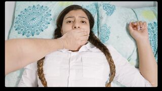 Shh shh don't scream! - Stepbrother fucks his stepsister when they are alone at home.