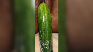 Today I felt like getting fucked by a cucumber