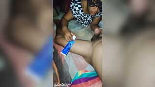 Stepsister sucks cock wants to get my milk out with her fake vagina
