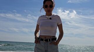 STEPSISTER HAS PUBLIC SEX ON THE BEACH!