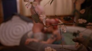 voyeur hot neighbors blowjob in hot tub