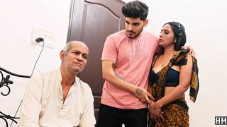 Indian Desi Bollywood Style stepfather, Stepson Stepsister Hardcore Sex Video