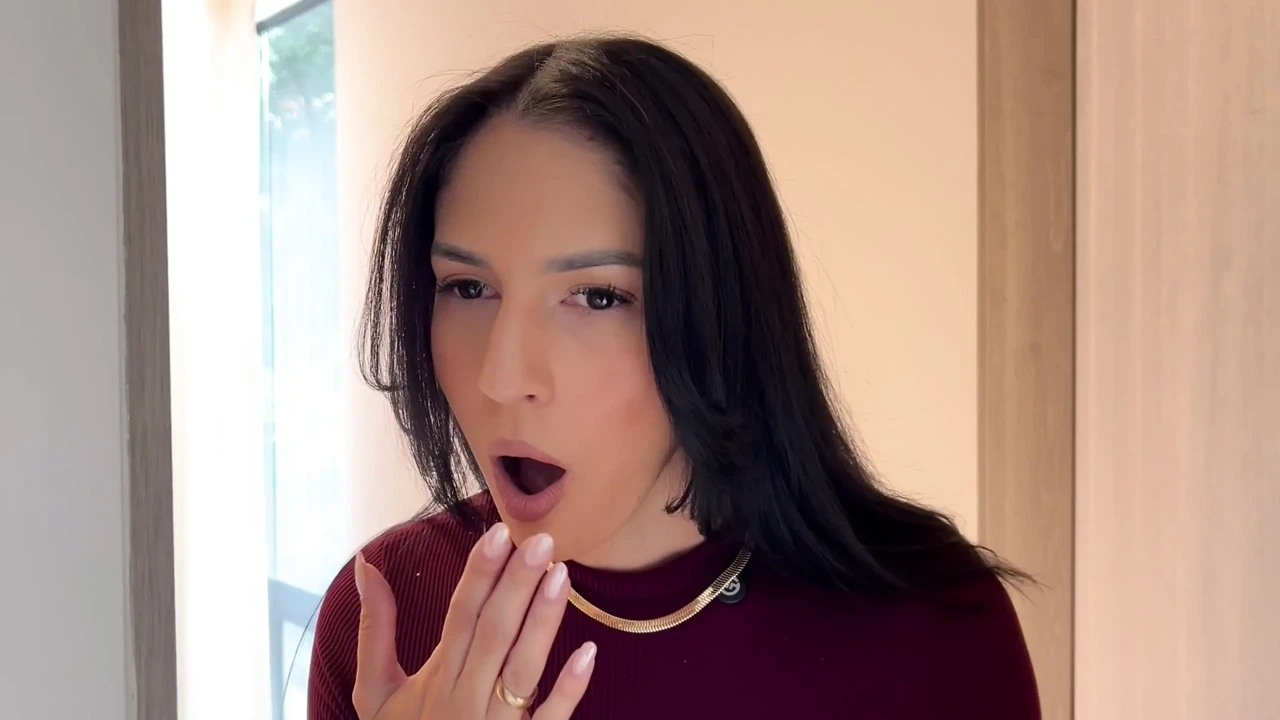 Latina neighbor catches a man and gets fucked like a whore