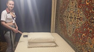 Anastasia Mistress Dominant wife doing BDSM and humiliation with her loser husband strapon homemade