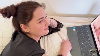 Cute GF Movie Interrupted- POV Deep Blowjob & Missionary Cum on Pussy