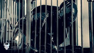 Full Day Enclosure Latex Puppy Play - Part 1