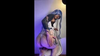Thick ass spread wide under her hand