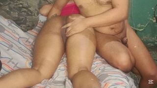 Massaging the big ass of a brunette milf with cream