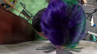 goth teen visits gloryhole leaves with mouthful