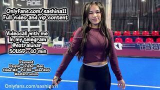 I fucked a Colombian padel player until I came in her pussy.