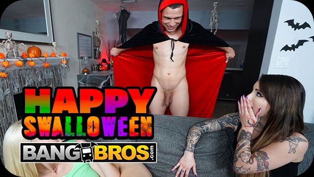BANGBROS - Valerica Steele And Kay Lovely Summon The Fang Bros For A Legendary Halloween Fuckfest