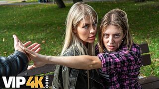 VIP4K. Hot and playful blonde Zlata Shine is cheating on her GF with a Big Boss