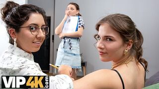 VIP4K. Lesbians is a perfect work break for these office whores