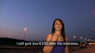 PublicAgent Sexy brunette loves my charm and money.