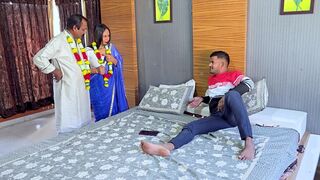 Indian Real Sex, Husband & Wife & stepSon, Threesome Hardcore Sex milf mom sex